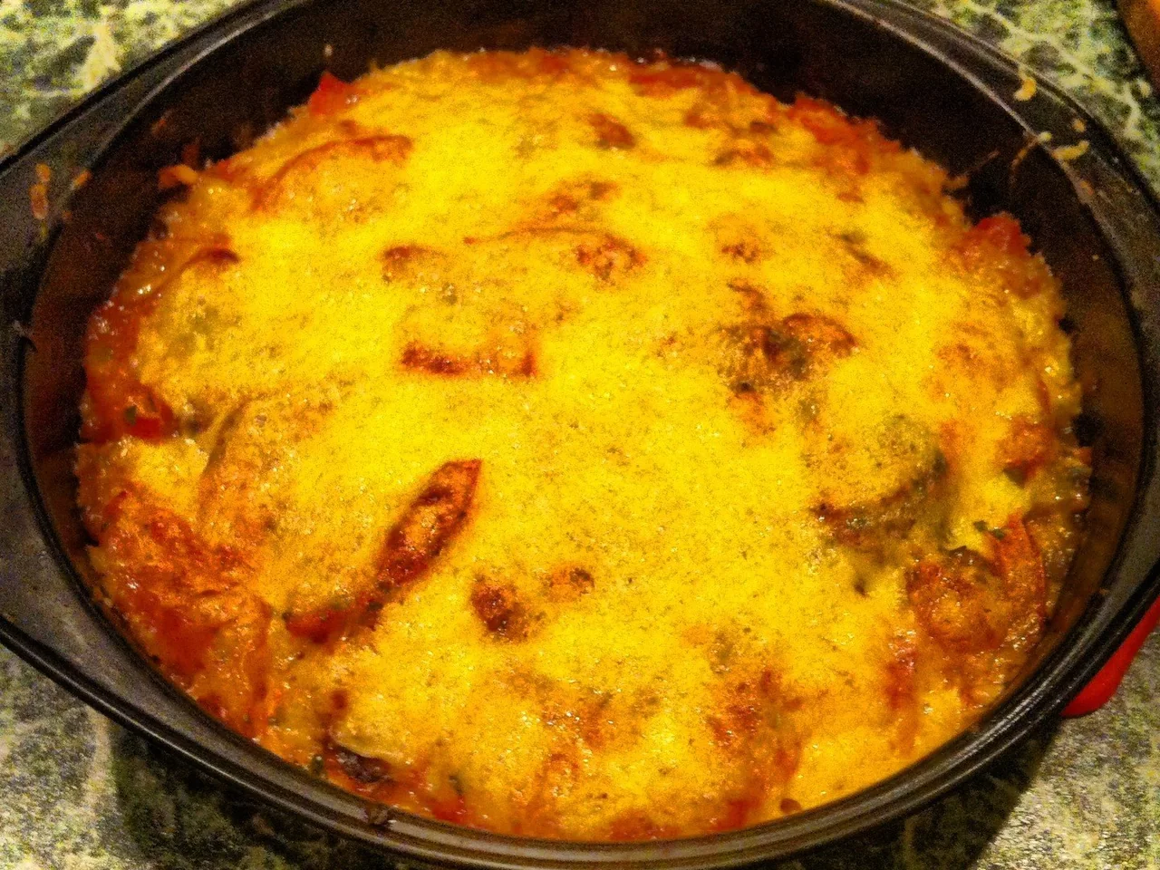 Картофельная пицца с грибами