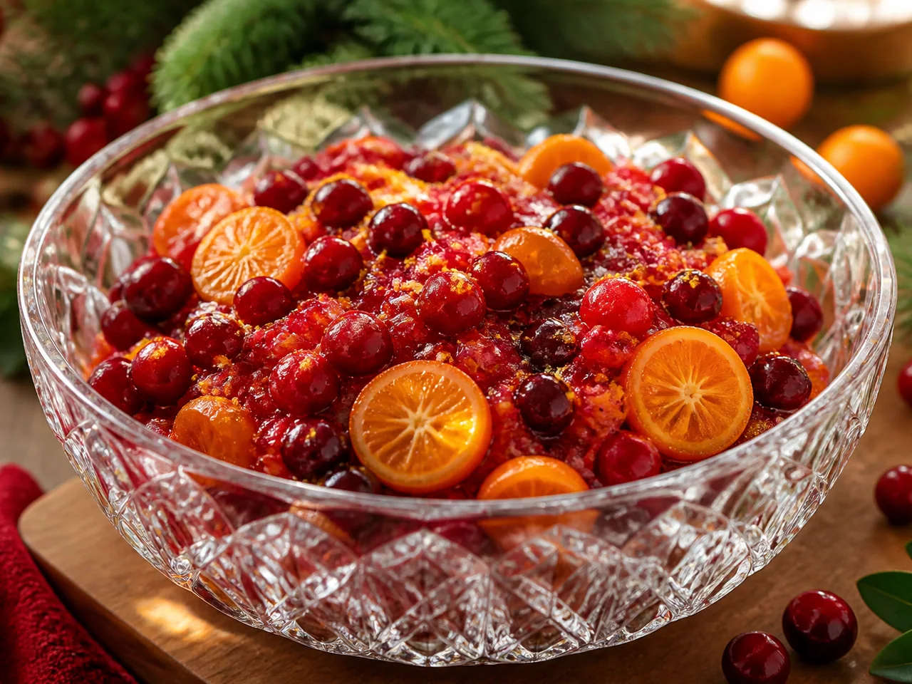 Ароматная клюквенная закуска с кумкватом