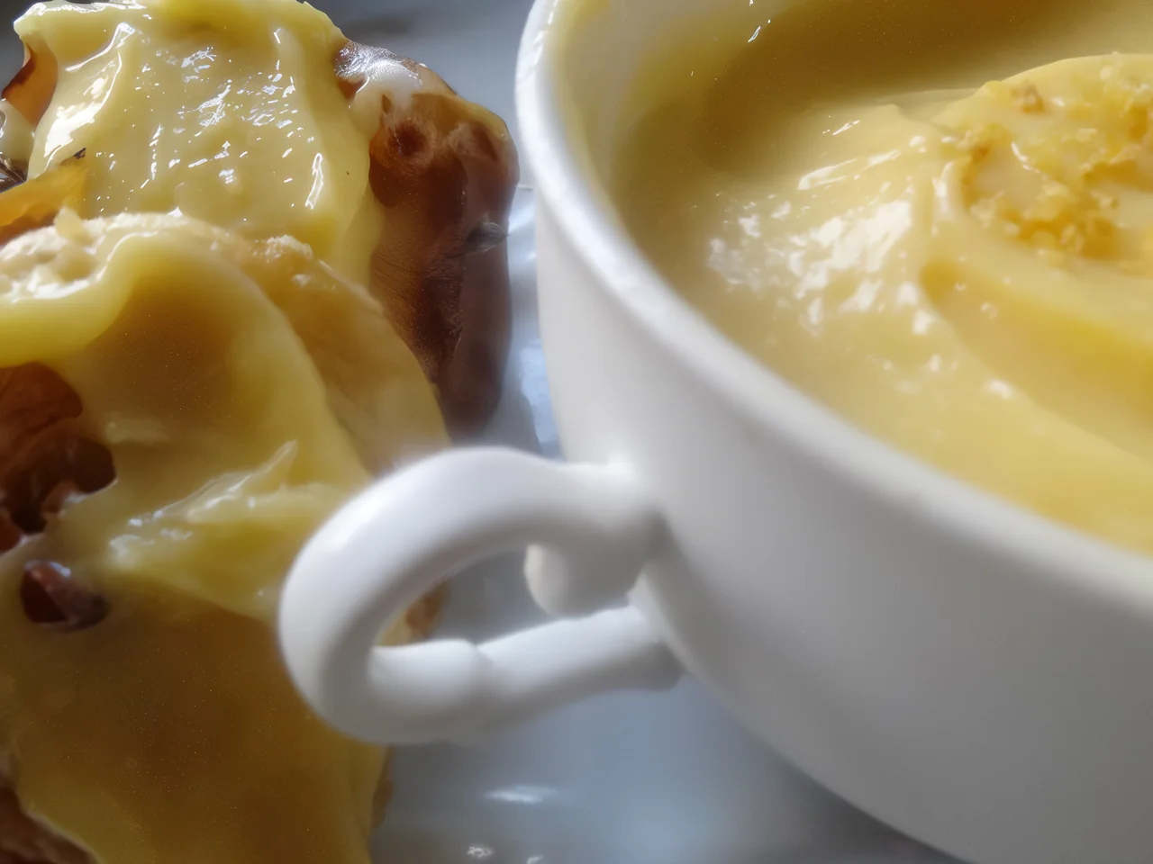 Лимонный заварной крем-десерт без муки (Курд)