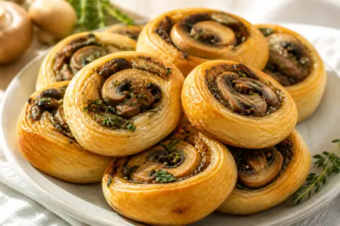 Роллы с грибами для завтрака