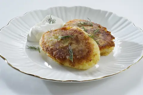 Картофельные зразы с печенью трески