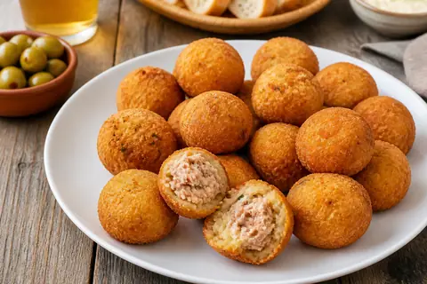 Картофельные шарики с тунцом