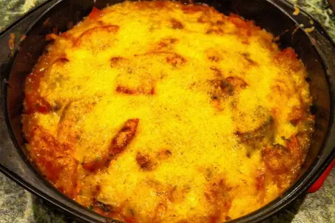 Картофельная пицца с грибами