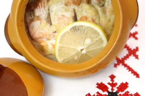 Горячая закуска с лососем