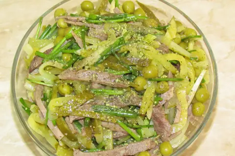 Салат с языком