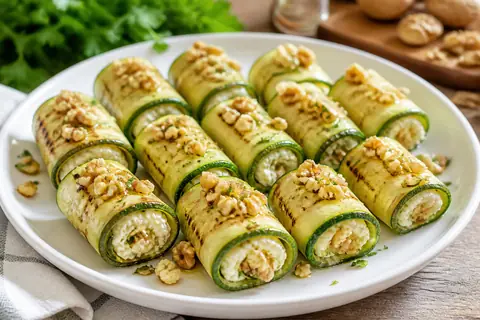 Закуска из кабачков с грецкими орехами