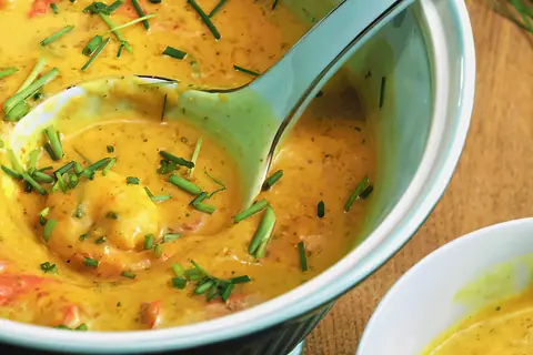 Тыквенный суп со вкусом карри