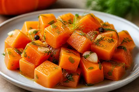 Закуска из маринованной тыквы