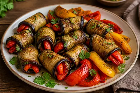 Закуска из баклажанов со сладкими перцами