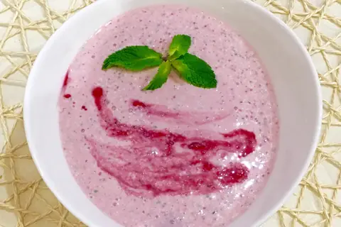 Йогурто-творожный завтрак с мятой