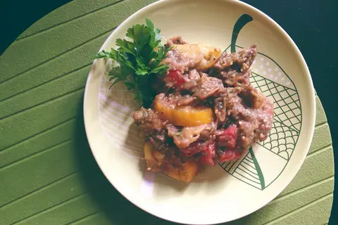 Летняя баклажанная закуска